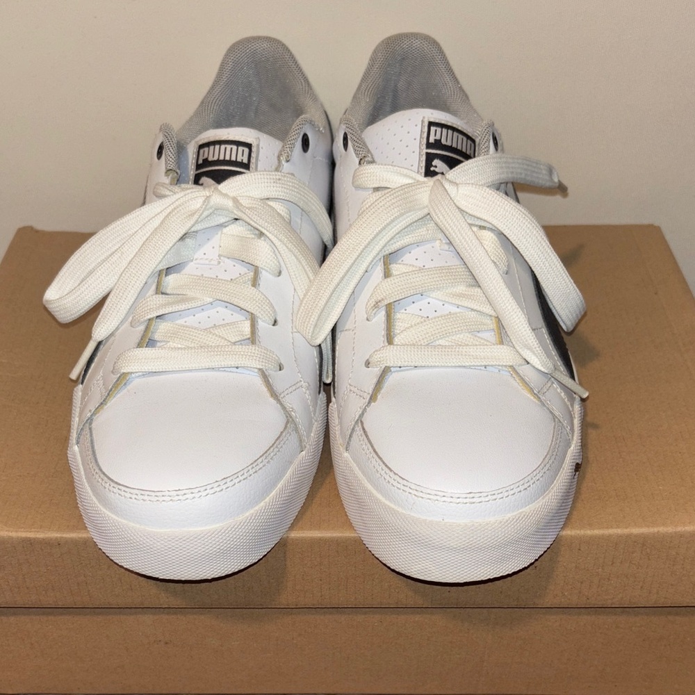 Puma White Lace-Up Sneakers